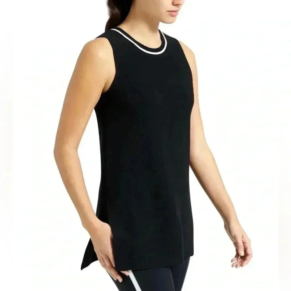 Athleta Women’s Black “On The Town” Sleeveless Sweater Tunic Size Medium - Picture 1 of 13
